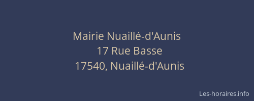 Mairie Nuaillé-d'Aunis