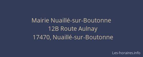 Mairie Nuaill&eacute;-sur-Boutonne