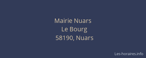 Mairie Nuars