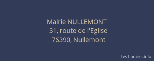 Mairie NULLEMONT
