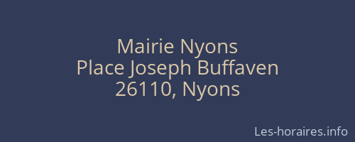 Mairie Nyons