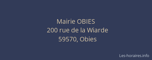 Mairie OBIES