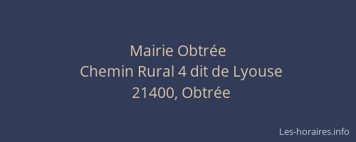 Mairie Obtr&eacute;e