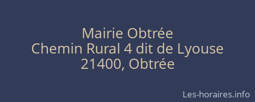 Mairie Obtrée