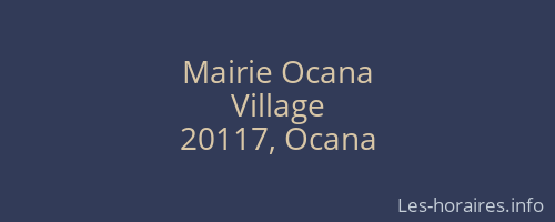 Mairie Ocana