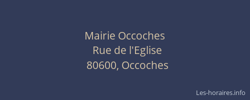 Mairie Occoches