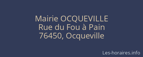 Mairie OCQUEVILLE