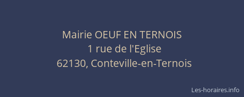Mairie OEUF EN TERNOIS