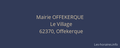 Mairie OFFEKERQUE