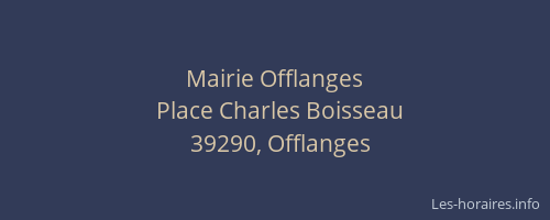 Mairie Offlanges