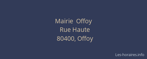 Mairie  Offoy