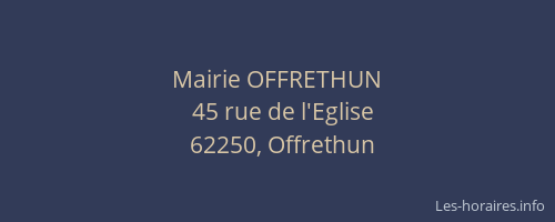 Mairie OFFRETHUN