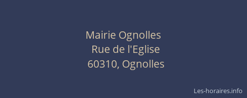 Mairie Ognolles