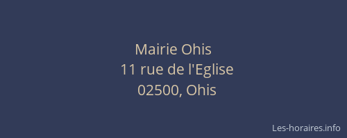 Mairie Ohis
