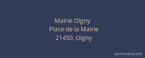 Mairie Oigny