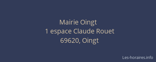 Mairie Oingt