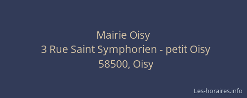 Mairie Oisy