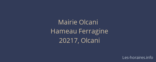 Mairie Olcani