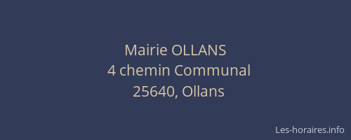 Mairie OLLANS