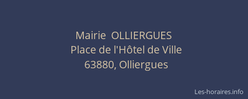 Mairie  OLLIERGUES