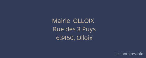 Mairie  OLLOIX