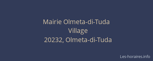 Mairie Olmeta-di-Tuda