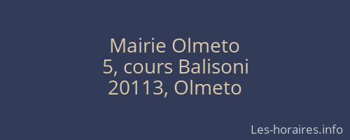 Mairie Olmeto