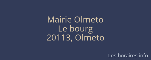 Mairie Olmeto