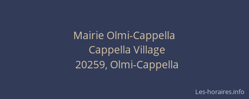 Mairie Olmi-Cappella