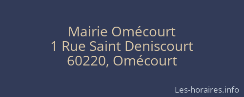 Mairie Omécourt