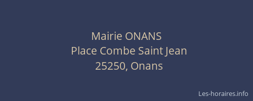 Mairie ONANS