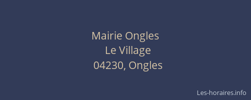 Mairie Ongles