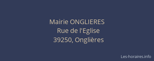 Mairie ONGLIERES