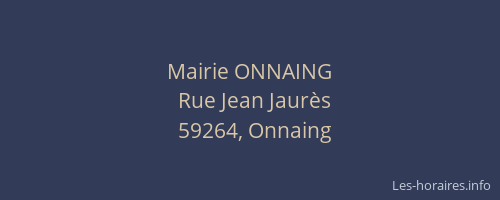 Mairie ONNAING