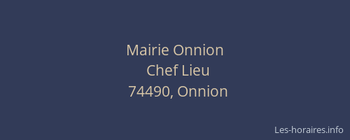 Mairie Onnion