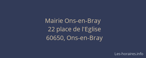 Mairie Ons-en-Bray