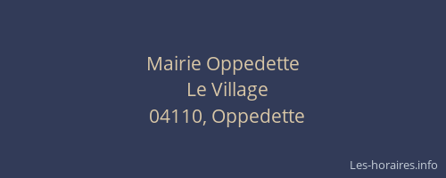 Mairie Oppedette