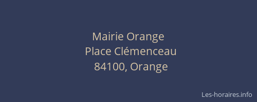 Mairie Orange