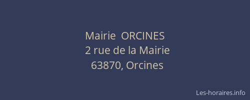 Mairie  ORCINES