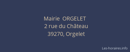 Mairie  ORGELET