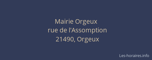 Mairie Orgeux