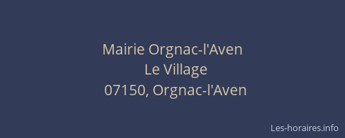 Mairie Orgnac-l'Aven