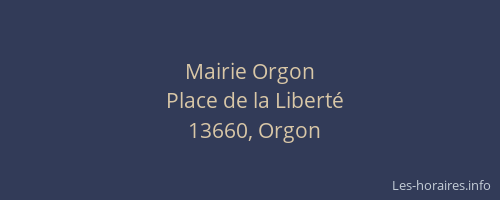 Mairie Orgon