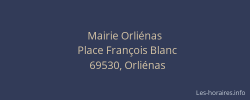 Mairie Orliénas