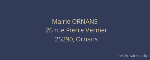 Mairie ORNANS