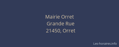 Mairie Orret