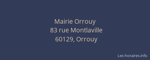 Mairie Orrouy
