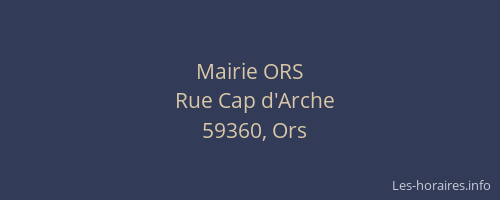 Mairie ORS