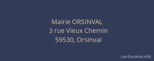 Mairie ORSINVAL