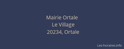 Mairie Ortale